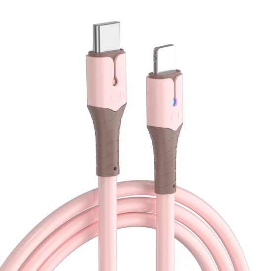 Красочный зарядный кабель для передачи данных, скоростной жидкий силикон, 3A, супермягкий, устойчивый к изгибу, Pd, USB-кабель для быстрой зарядки данных C